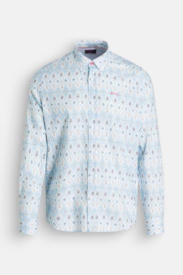 NEW ZEALAND AUCKLAND Casual-Hemd aqua gemustert