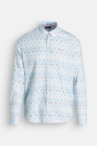 NEW ZEALAND AUCKLAND Casual-Hemd aqua gemustert