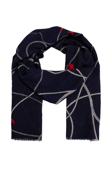 FRAAS Tuch dunkelblau gemustert