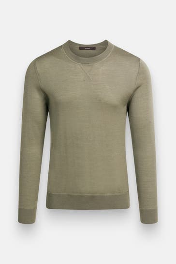 WINDSOR. Wollmix-Pullover 'Nando' olivgrün