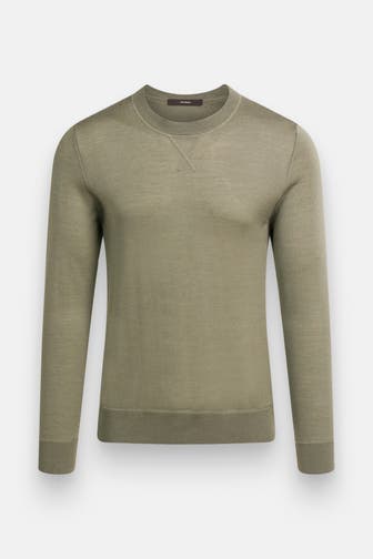 WINDSOR. Wollmix-Pullover 'Nando' olivgrün