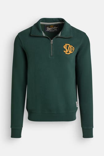 SUPERDRY Sweat-Troyer dunkelgrün