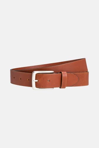 B.BELT Leder-Gürtel cognac
