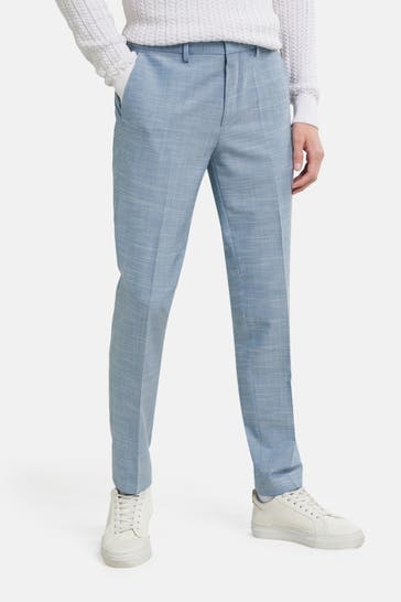 HUGO Wollmix-Stoffhose 'Hesten' hellblau