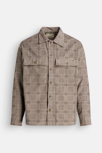 JACK & JONES Cord-Overshirt kariert