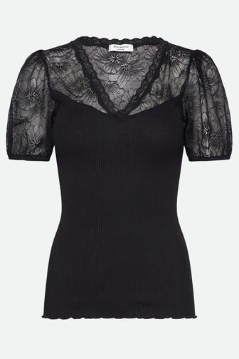 ROSEMUNDE Seidenmix-Shirt schwarz