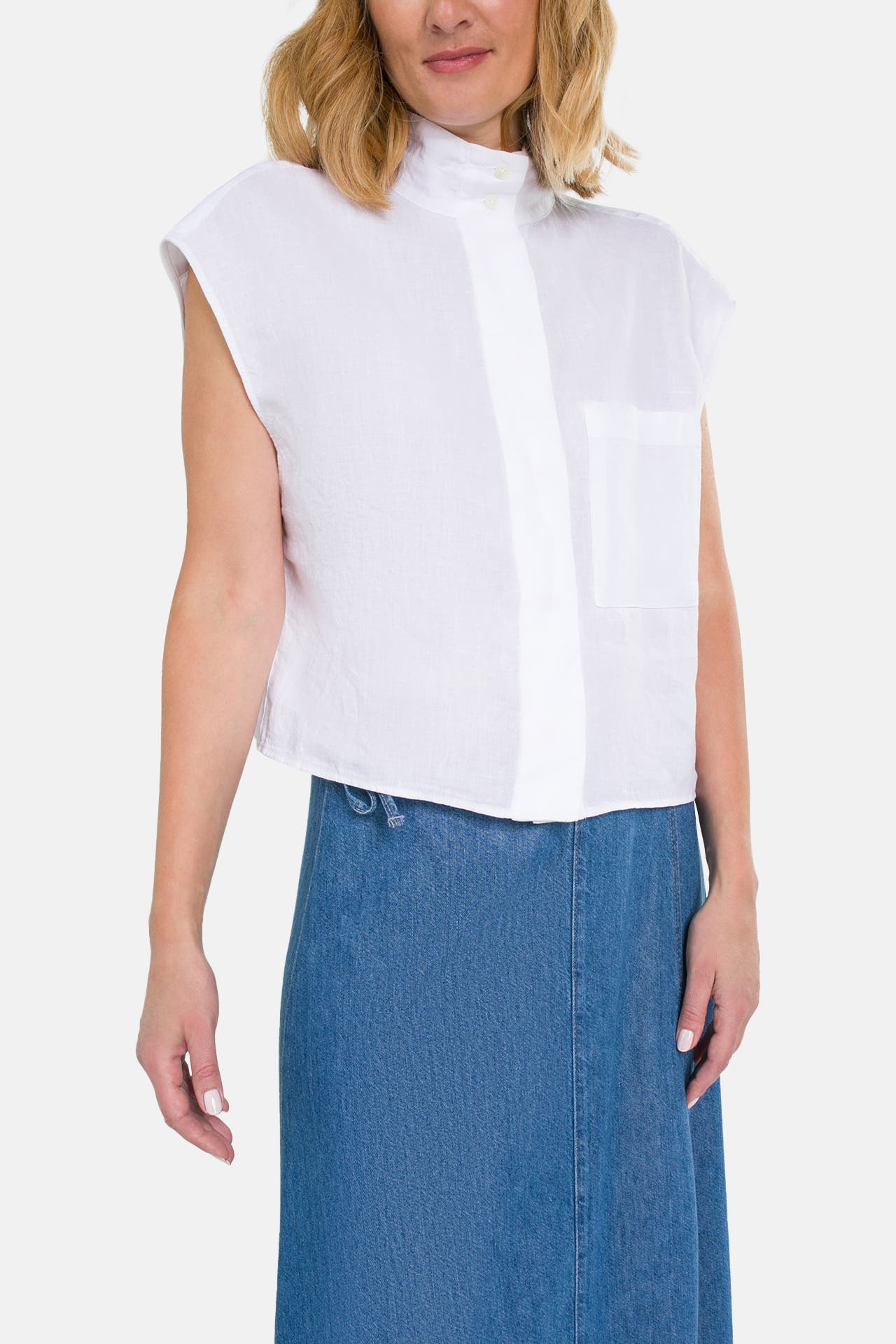 MARC O'POLO Leinen-Shirt weiß, Bild 1