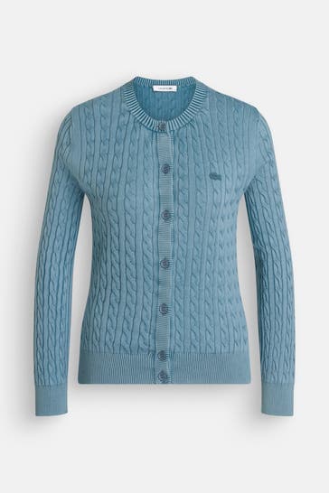 LACOSTE Strickjacke azurblau