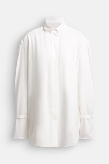 BLACK PALMS Hemdbluse 'Felicia' weiß