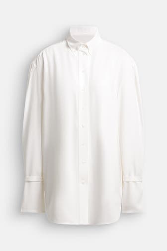 BLACK PALMS Hemdbluse 'Felicia' weiß