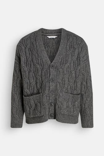 HOLZWEILER Woll-Cardigan anthrazit