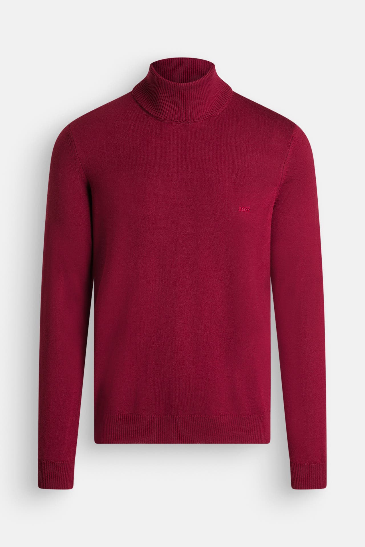 BOSS Rollkragenpullover 'Baldebert' dunkelrot, Bild 1