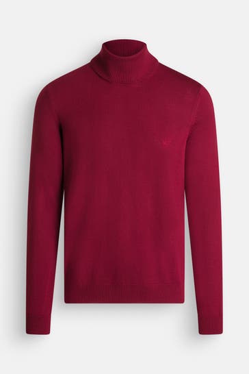 BOSS Rollkragenpullover 'Baldebert' dunkelrot