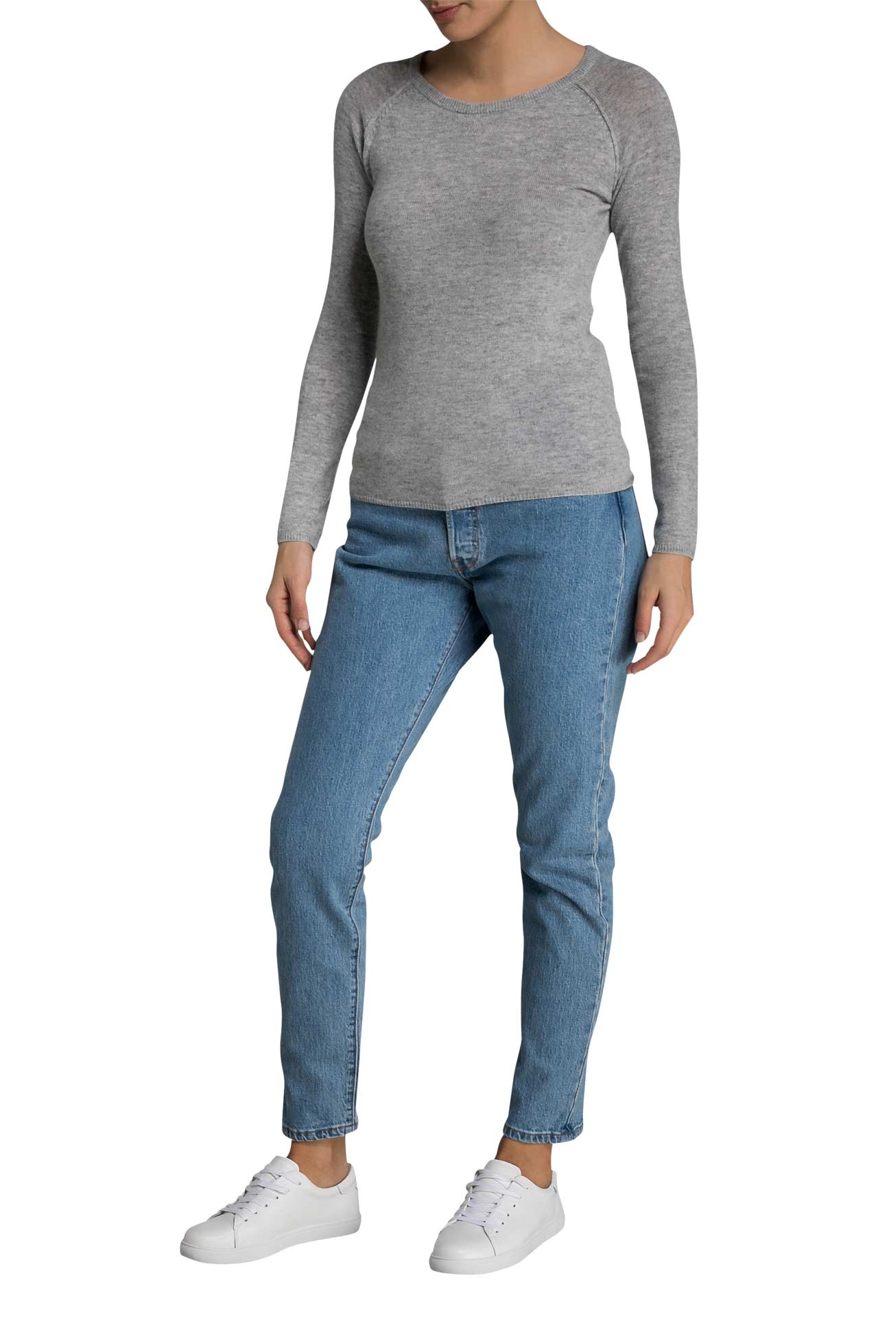 ROSEMUNDE Wollmix-Pullover hellgrau, Bild 1