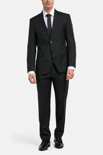 BOSS Wollanzug 'Huge' schwarz