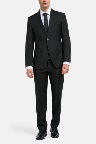 BOSS Wollanzug 'Huge' schwarz