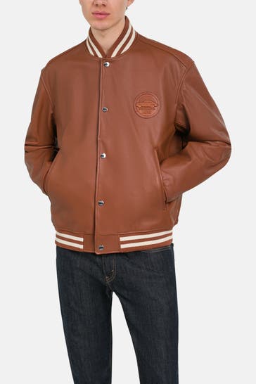 BOSS Lederjacke 'Morlo' cognac