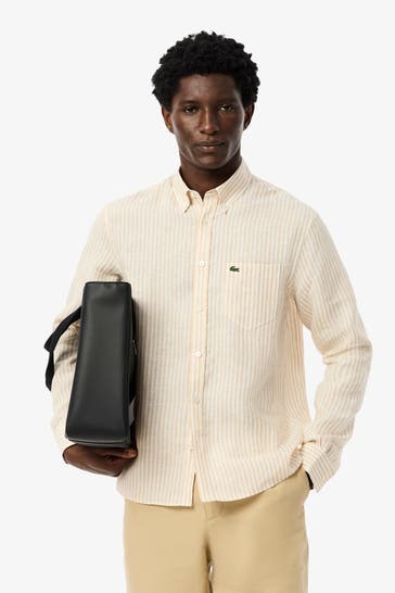 LACOSTE Leinen-Hemd Regular Fit