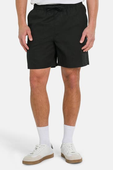 CK JEANS Leinenmix-Shorts schwarz
