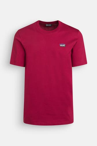DIESEL T-Shirt weinrot