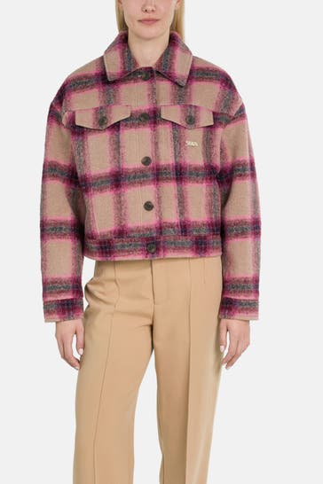 TOMMY HILFIGER Wollmix-Jacke kariert