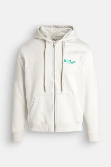 REPLAY Sweatjacke offwhite