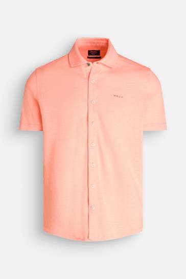 NEW ZEALAND AUCKLAND Kurzarmhemd 'Patrick' neonorange