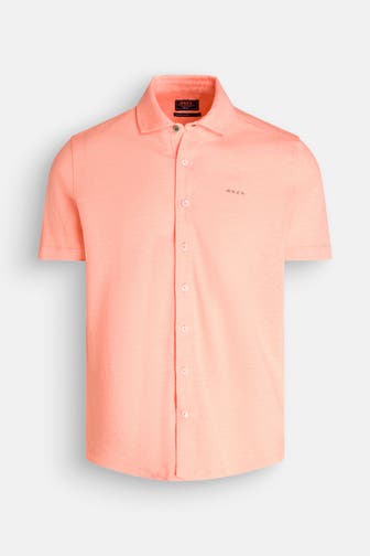 NEW ZEALAND AUCKLAND Kurzarmhemd 'Patrick' neonorange