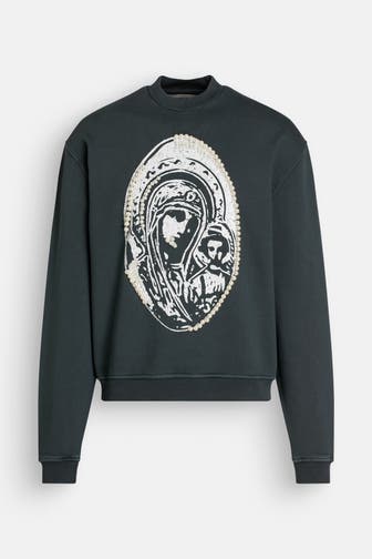 ROUGH. Sweatshirt 'Maria Pearl' dunkelgrau