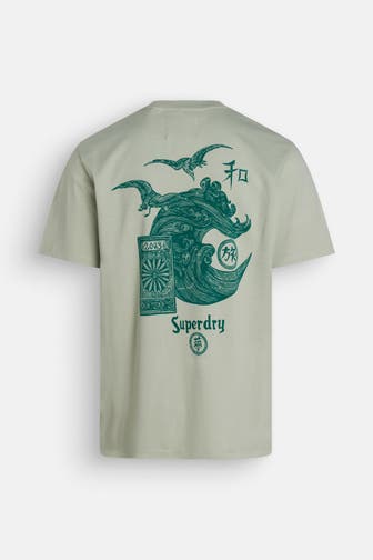 SUPERDRY T-Shirt graugrün