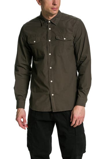 WOOLRICH - Casual-Hemd oliv