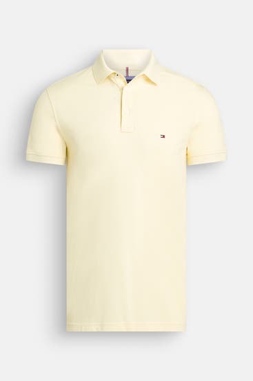 TOMMY HILFIGER - Polo-Shirt hellgelb