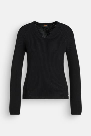 BOSS Strickpullover 'Fardin' schwarz