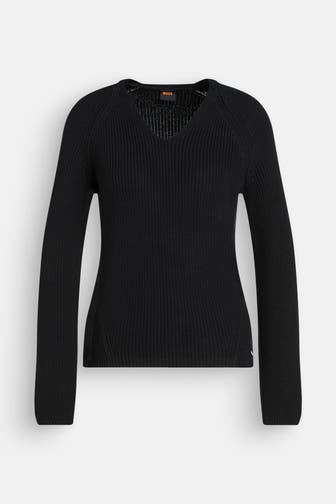 BOSS Strickpullover 'Fardin' schwarz