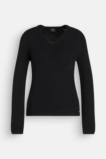 BOSS - Strickpullover 'Fardin' schwarz