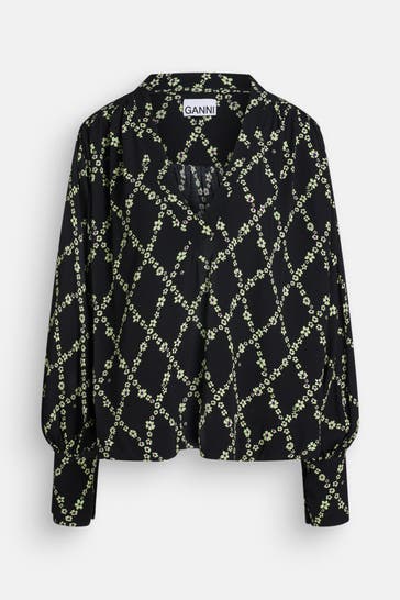GANNI Blusenshirt floral