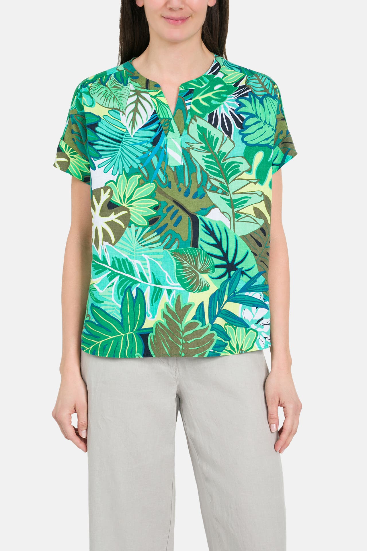BETTY BARCLAY Blusenshirt grün gemustert, Bild 1