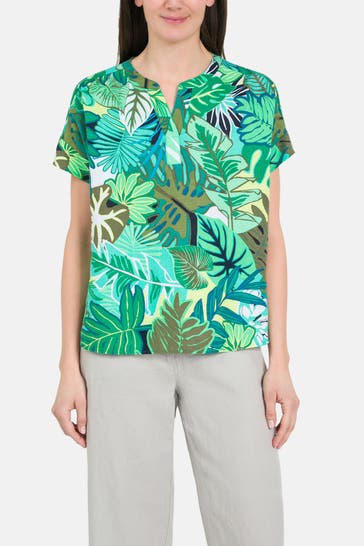 BETTY BARCLAY Blusenshirt grün gemustert