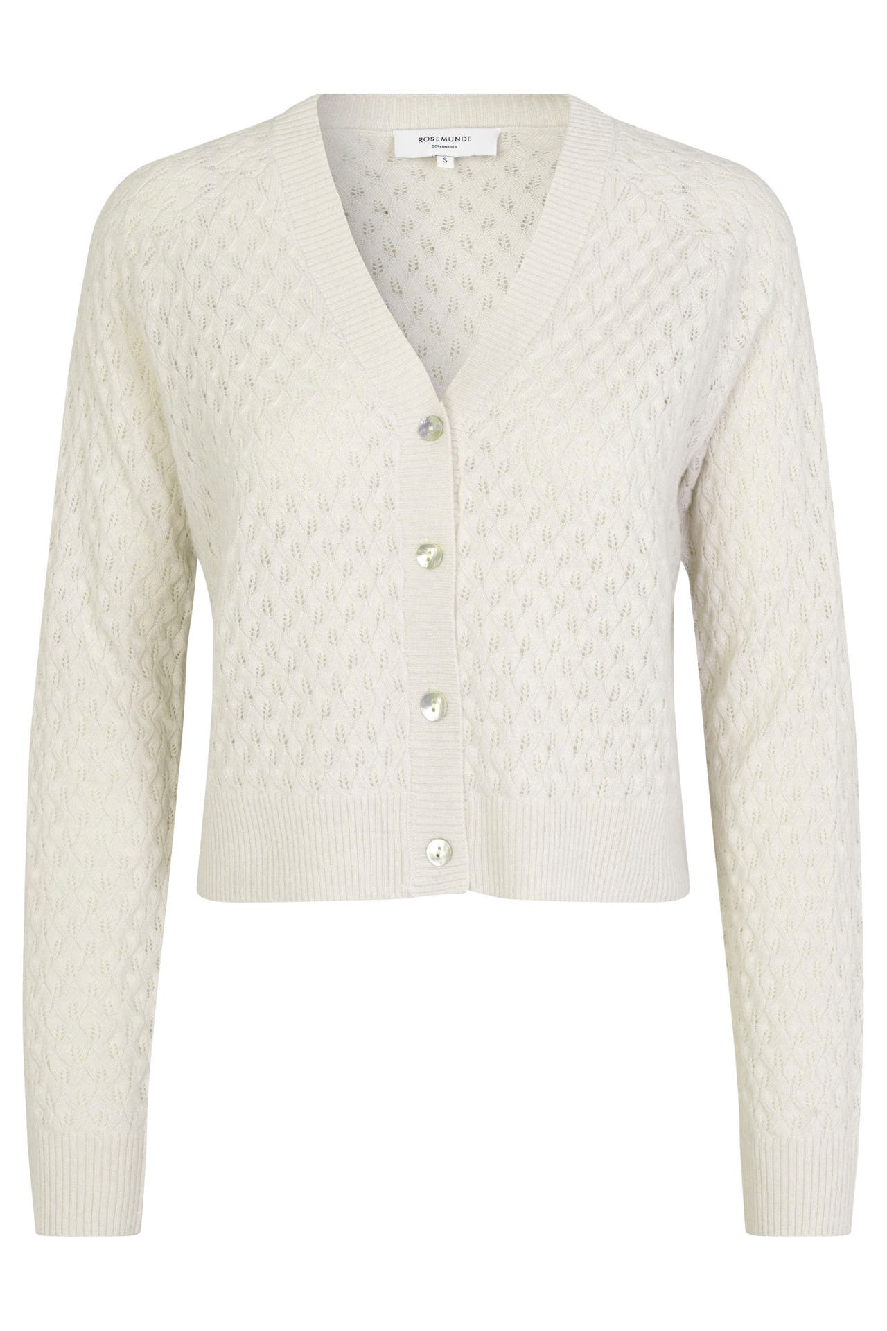 ROSEMUNDE Kaschmirmix-Cardigan 'Pointelle' ecru, Bild 1