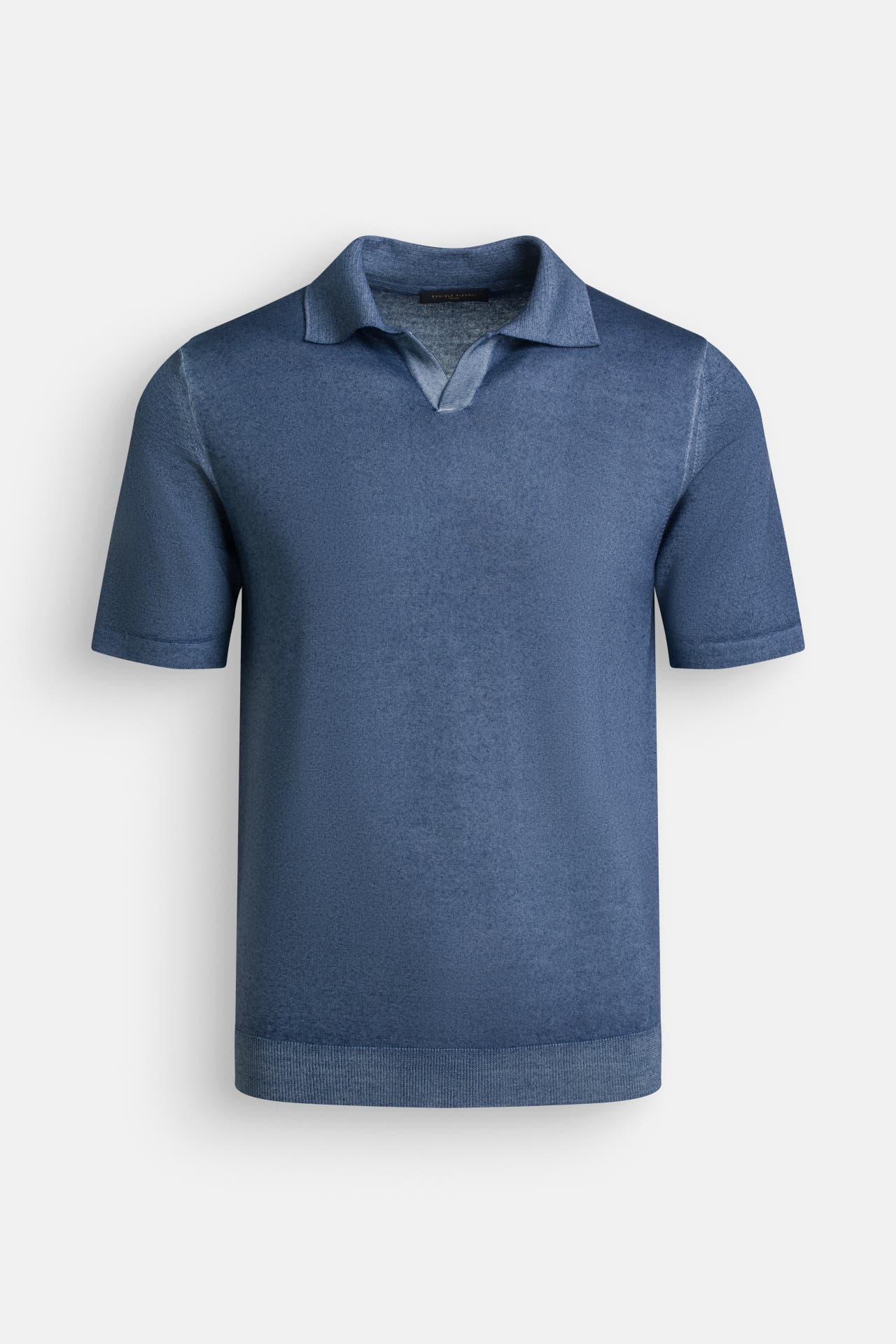 DANIELE FIESOLI Strick-Polo rauchblau, Bild 1