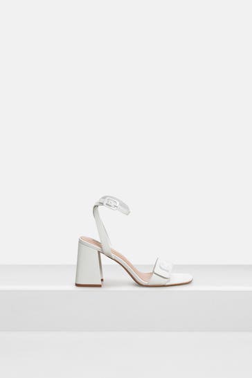 LOLA CRUZ Leder-Sandaletten weiß