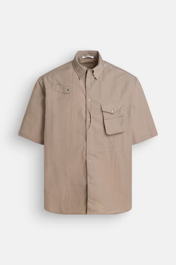 WOOD WOOD Kurzarmhemd 'Jaxson' beige