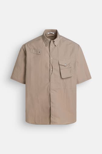 WOOD WOOD Kurzarmhemd 'Jaxson' beige