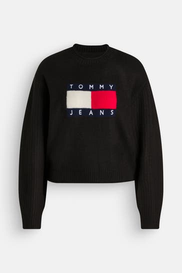 TOMMY HILFIGER Strickpullover schwarz