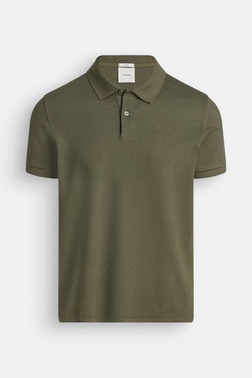 CALVIN KLEIN Polo-Shirt dunkeloliv