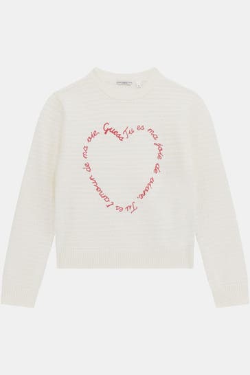 GUESS Strickpullover weiß