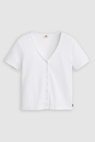LEVI'S® Strickshirt weiß