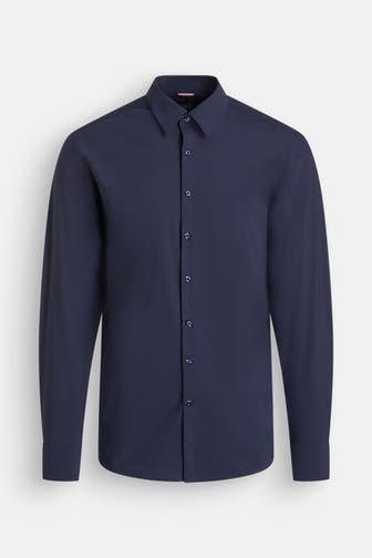 HECHTER Paris Business-Hemd nachtblau Slim Fit