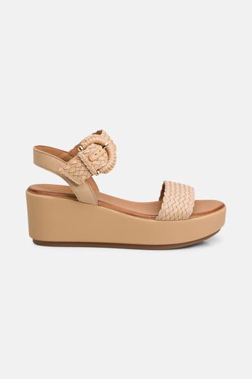 INUOVO Wedges 'Scissors' beige
