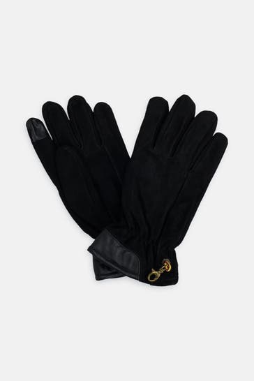 TIMBERLAND Leder-Handschuhe schwarz